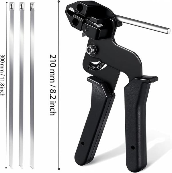 Stainless Steel Cable Tie Gun with Metal Ties | Bowlift