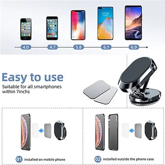 BowLift | Foldable Magnetic Car Phone Holder