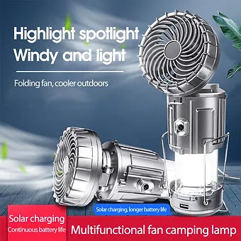 Lanterns Camping Solar Fan LED Light | Bowlift