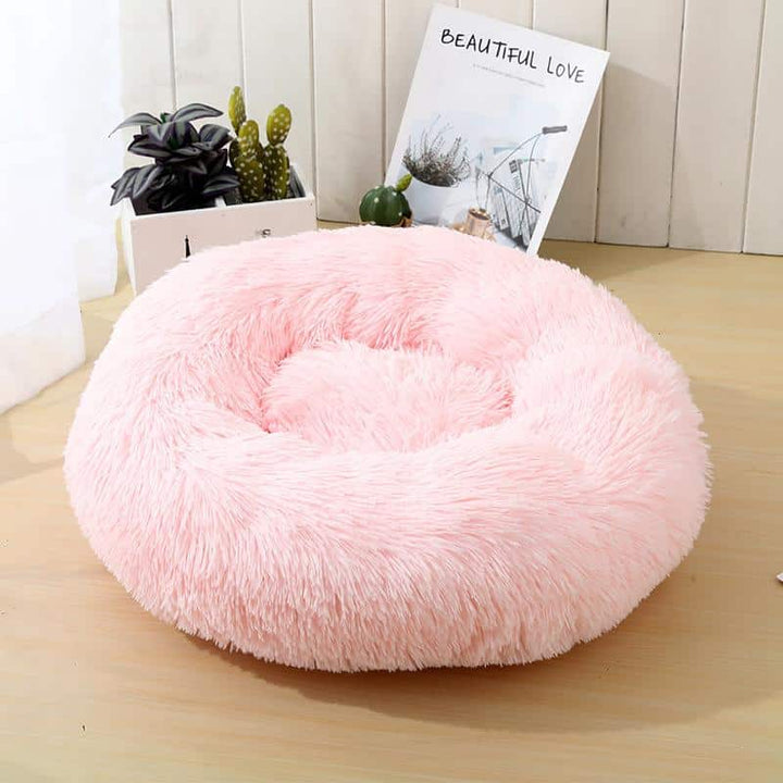 Soft and calming donut cat pillow (black, beige, gray or pink) | Bowlift