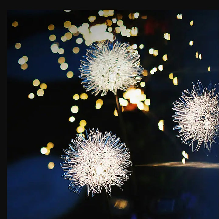 Solar LED Garden Light (2 pieces) Dandelion Design with Spike | Bowlift