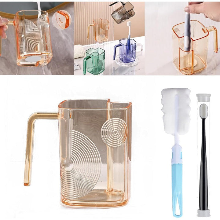 Self-Draining Toothbrush Tumbler Bowlift
