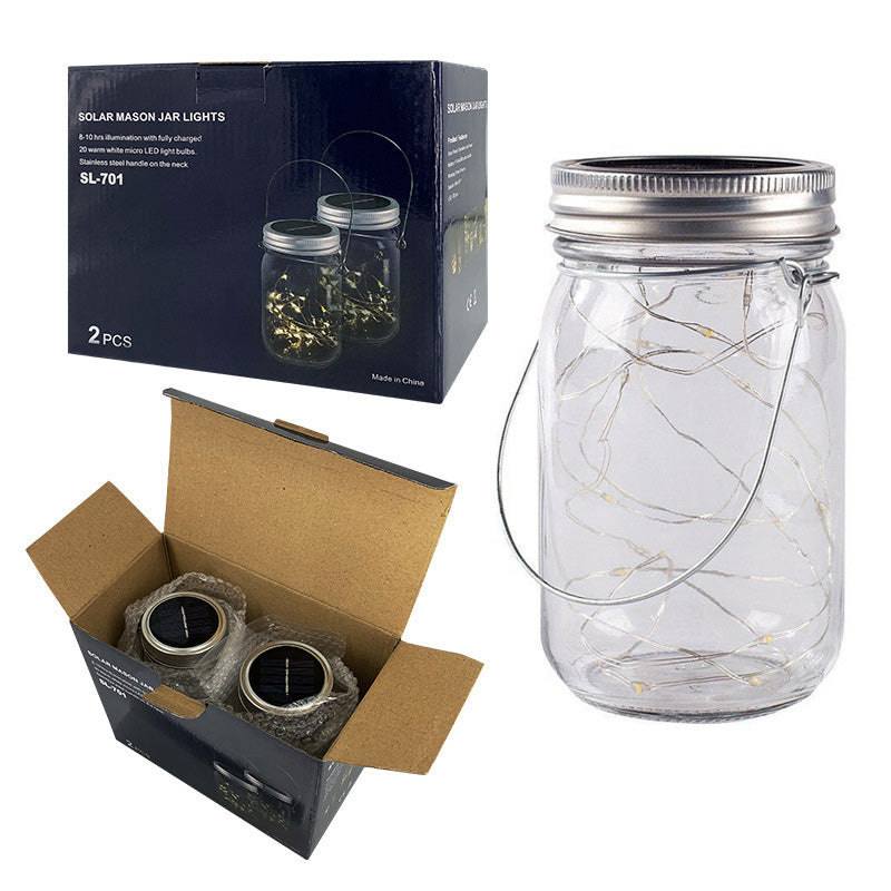 Modern Art Deco Waterproof Solar Glass Stainless Steel Copper Wire Star LED String Lights Outdoor Lighting For Garden | Bowlift