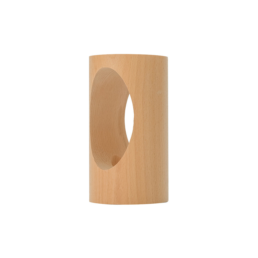 BowLift | Japanese solid wood rectangular column LED night lamp USB table lamp