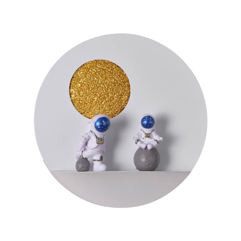 BowLift | Contemporary Creative Iron Resin Round Astronaut LED Wall Light Lamp for Bedroom