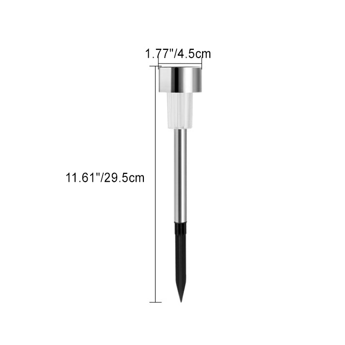 Modern Minimalist Waterproof Solar Cylinder Plastic Stainless Steel LED Landscape Light For Garden | Bowlift