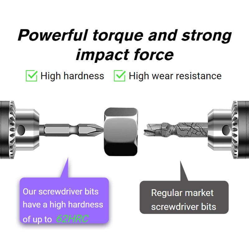 BowLift | D1 Anti-slip and shock-resistant bits with Phillips screwdriver bits