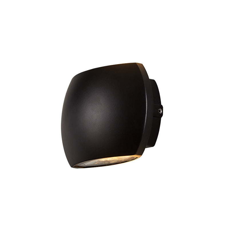 Contemporary Industrial Semicircle Aluminum LED Outdoor Wall Sconce Lamp For Garden | Bowlift