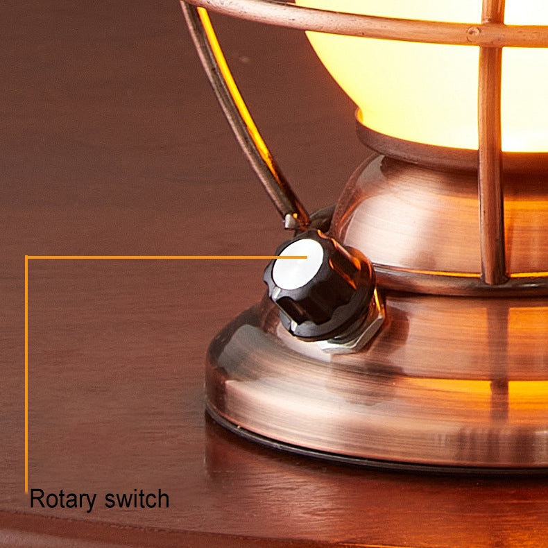 Traditional Farmhouse Waterproof Rechargeable Iron Acrylic Cylinder LED Table Lamp For Entertainment Room | Bowlift