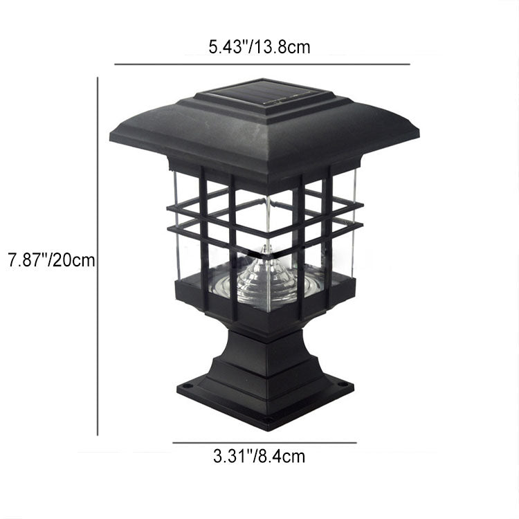 Modern Simplicity Solar Square Pillar LED Outdoor Lawn Landscape For Garden | Bowlift