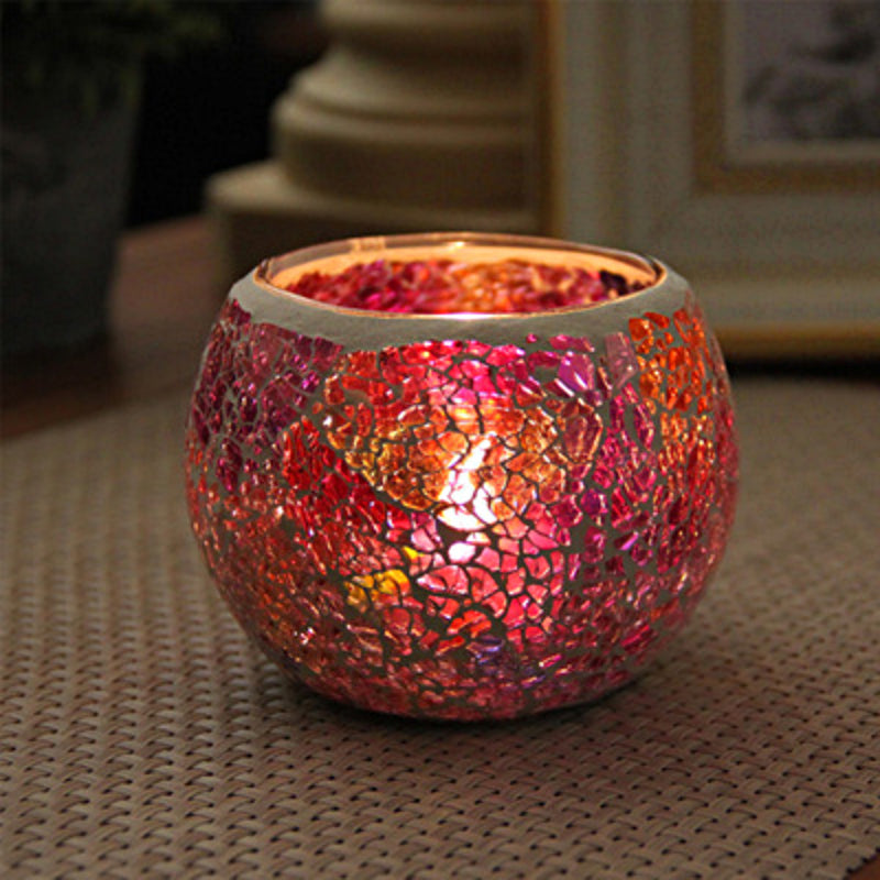 BowLift | European Retro Glass Mosaic Tealight Holder