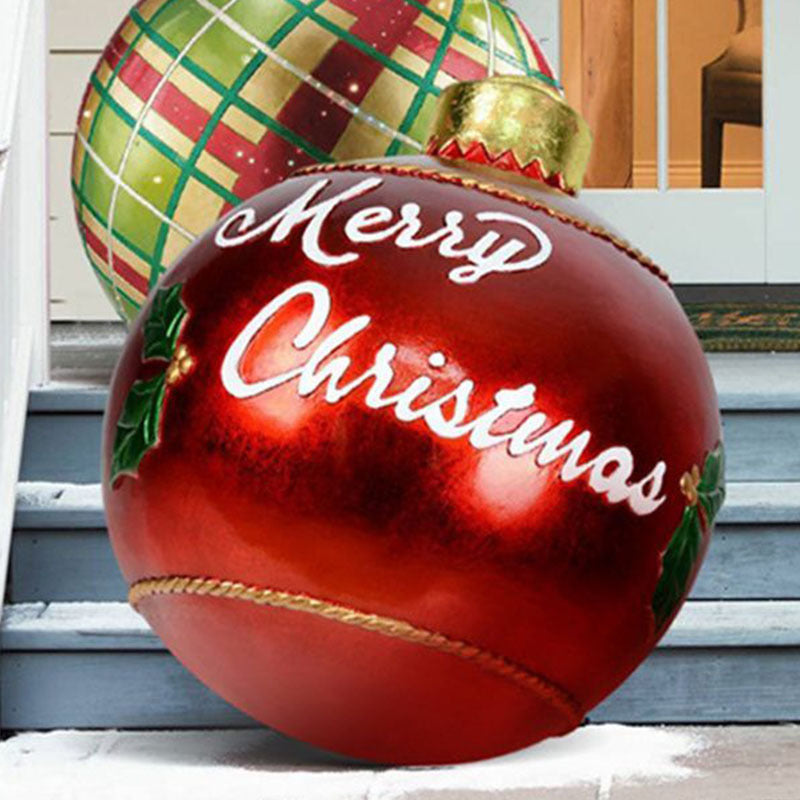 BowLift | Inflatable Christmas Ball Outdoor Decoration 60cm – Weather Resistant PVC Christmas Decoration