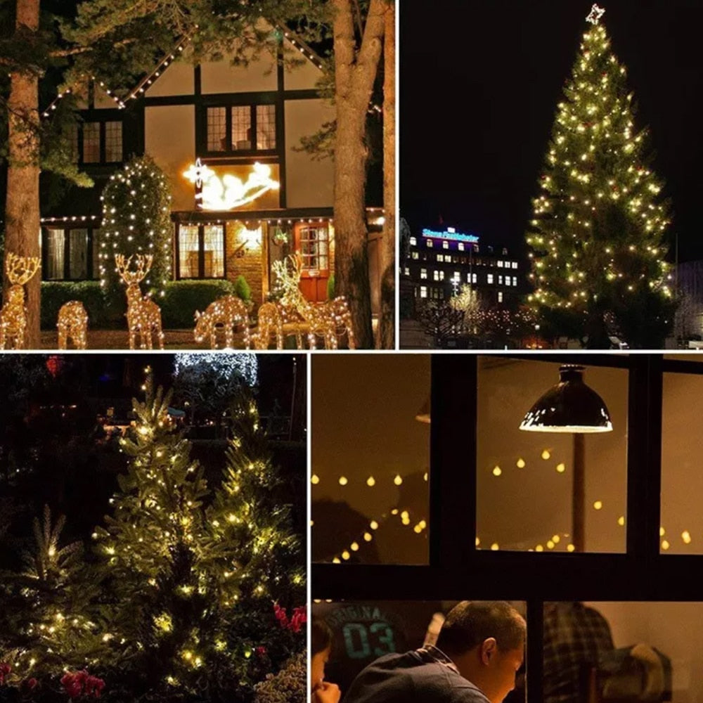 Solar string lights with ball lights - 5M-20 LED / 7M-50 LED / 12M-100 LED | Bowlift