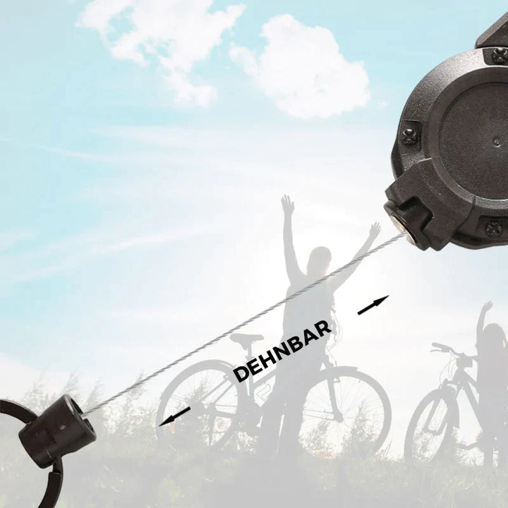 Automatic retractable key holder made of wire rope for outdoor use | Bowlift