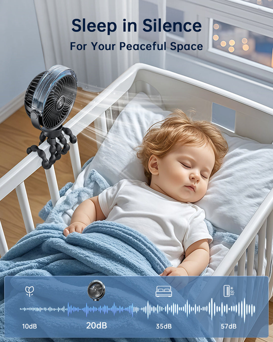Misting Stroller Fan – Portable Baby Fan with Spray | Bowlift