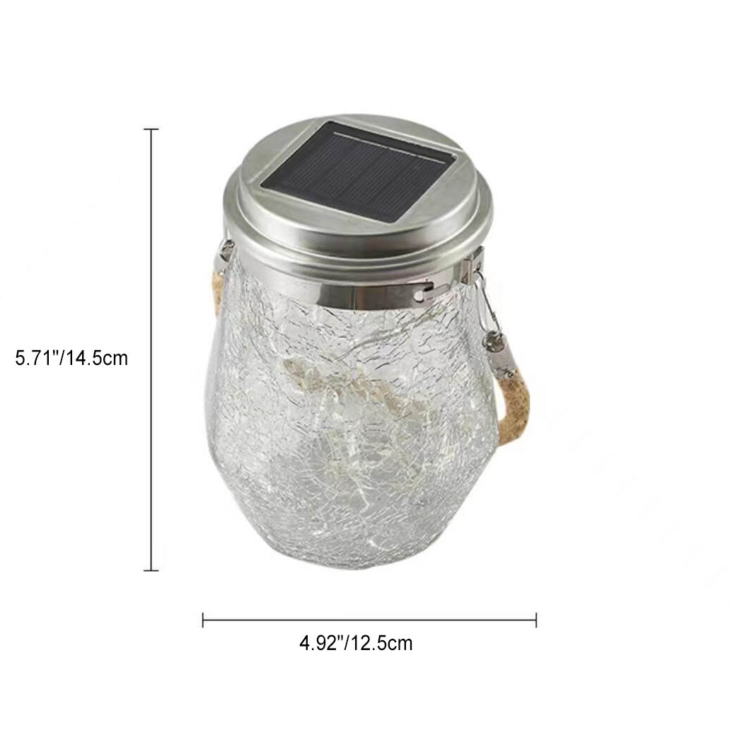 BowLift | Contemporary Creative Crackle Glass Bottle Star Decor LED Solar String Light For Outdoor Patio