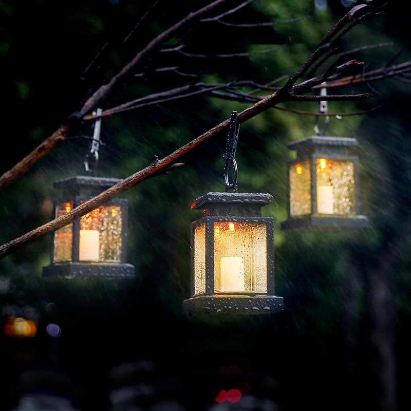 BowLift | Solar Retro Candle Lantern LED Outdoor Hanging Light