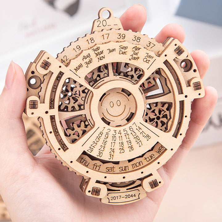 Wooden Gechanical Gear Perpetual Calendar Model Kits | Bowlift