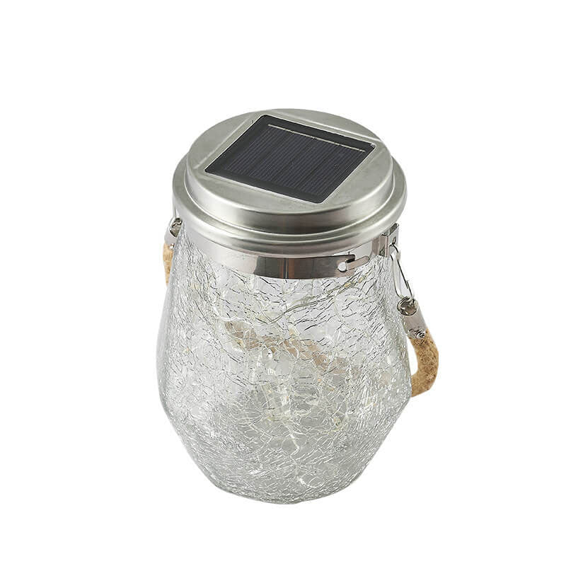 BowLift | Contemporary Creative Crackle Glass Bottle Star Decor LED Solar String Light For Outdoor Patio