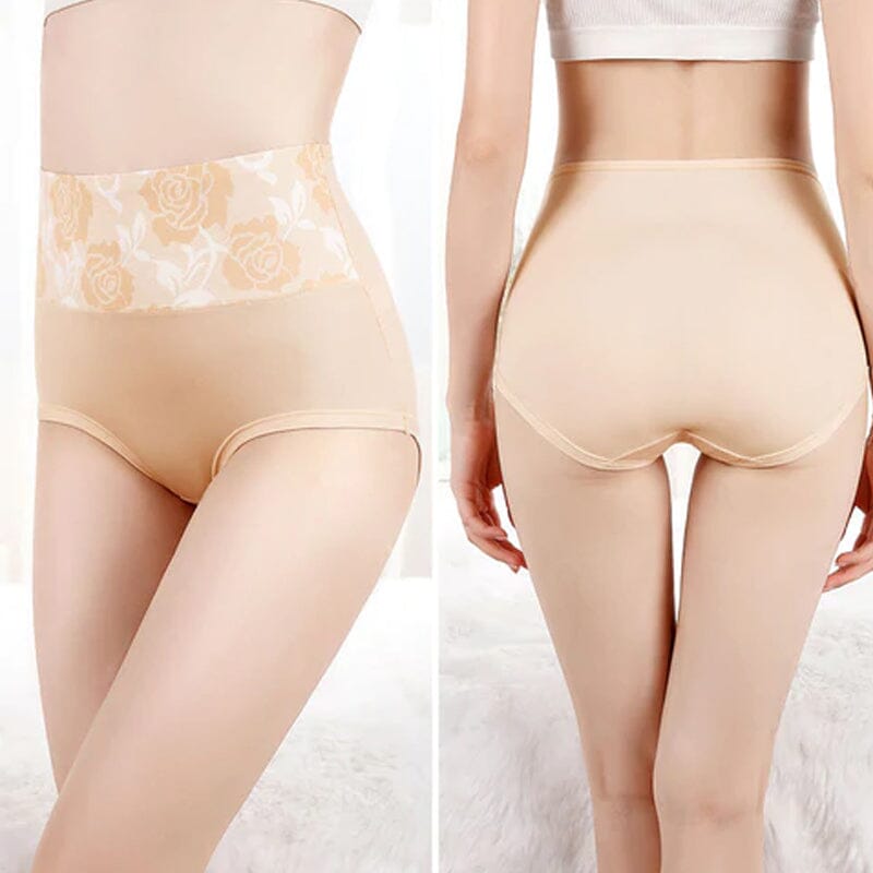 BowLift | High Waist Cotton Print Flower Briefs