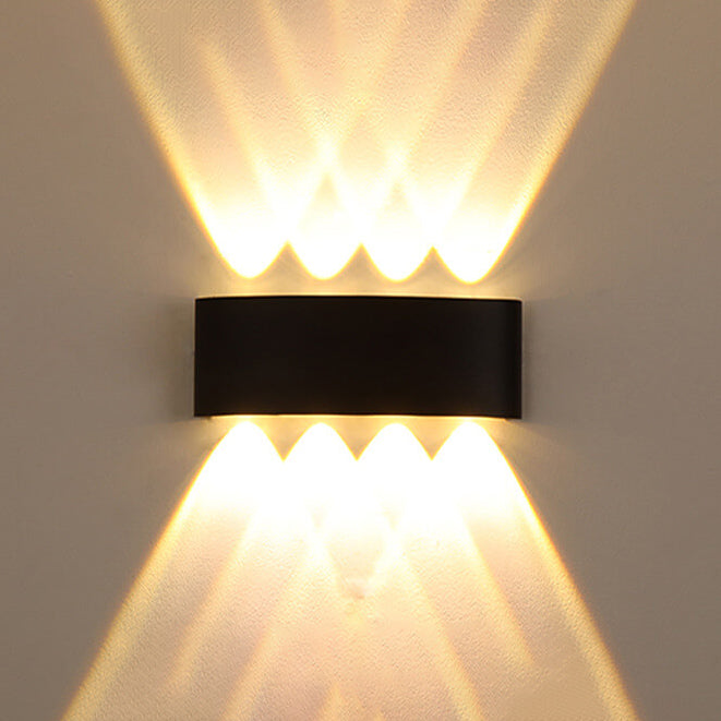 Modern Outdoor Arc Up and Down Spotlight LED Outdoor Waterproof Wall Sconce Lamp | Bowlift