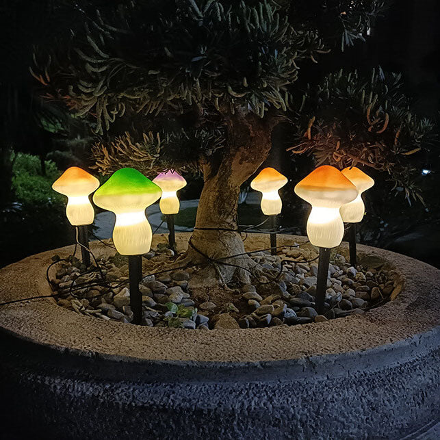 Solar Outdoor Mushroom Shape LED Garden Lawn Ground Insert Landscape Light | Bowlift
