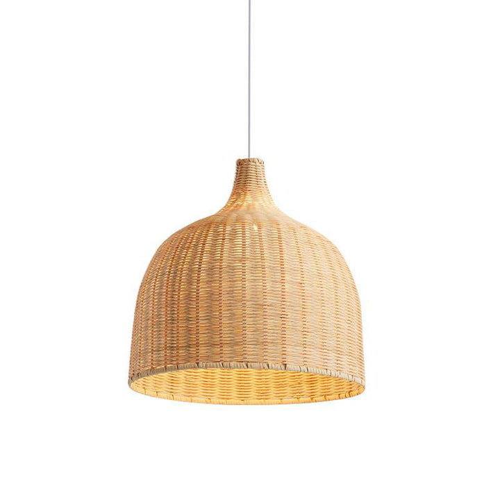 NatureGlow Pendant Lamp - Woven Reed and Bamboo Lighting | Bowlift