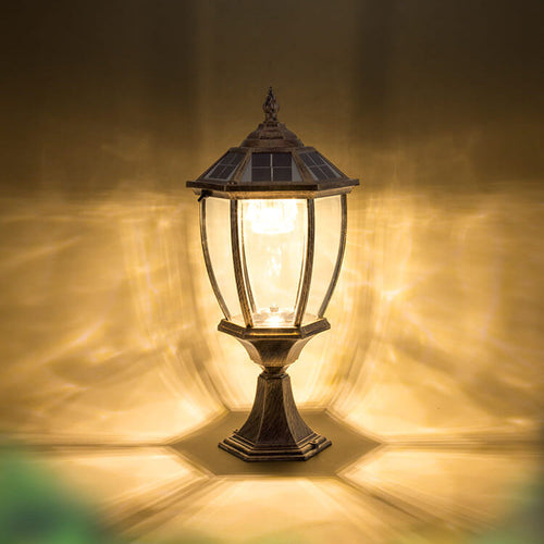 Outdoor Solar Waterproof Aluminum Glass 1-Light Lawn Landscape Light | Bowlift