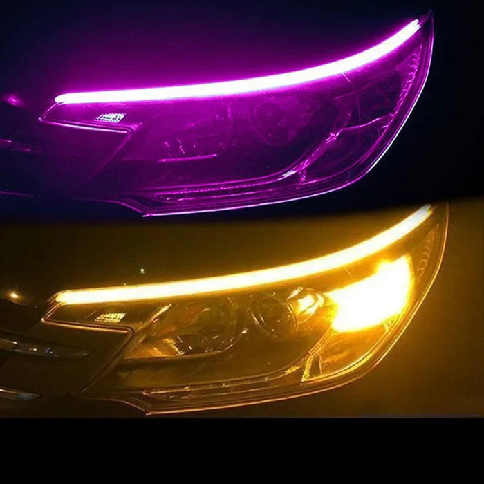 BowLift | Flexible DRL LED Night & Daytime Running Light Strip (No Disassembling Needed)