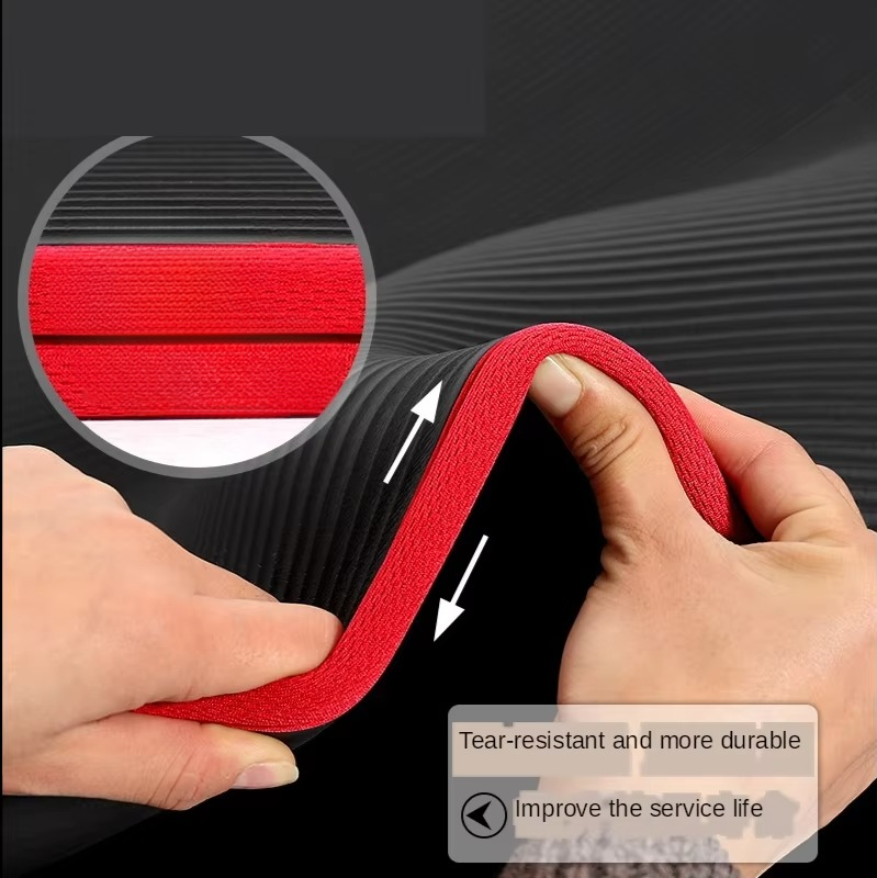 BowLift | Extra Thick 0.39inch Non-Slip Exercise and Yoga Mat with Carry Band