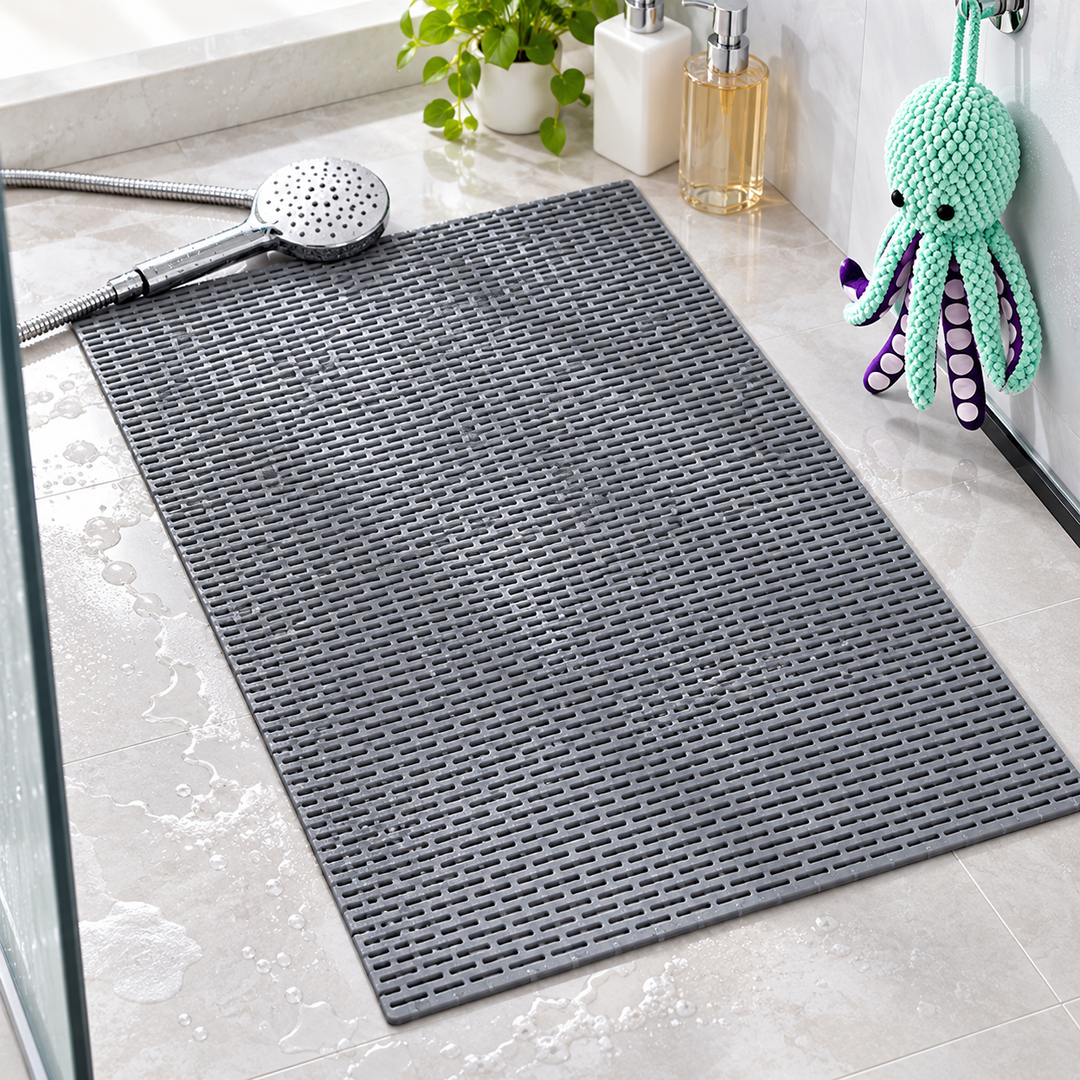 Non-Slip Quick-Dry Shower Mat with Drainage Grid Bowlift
