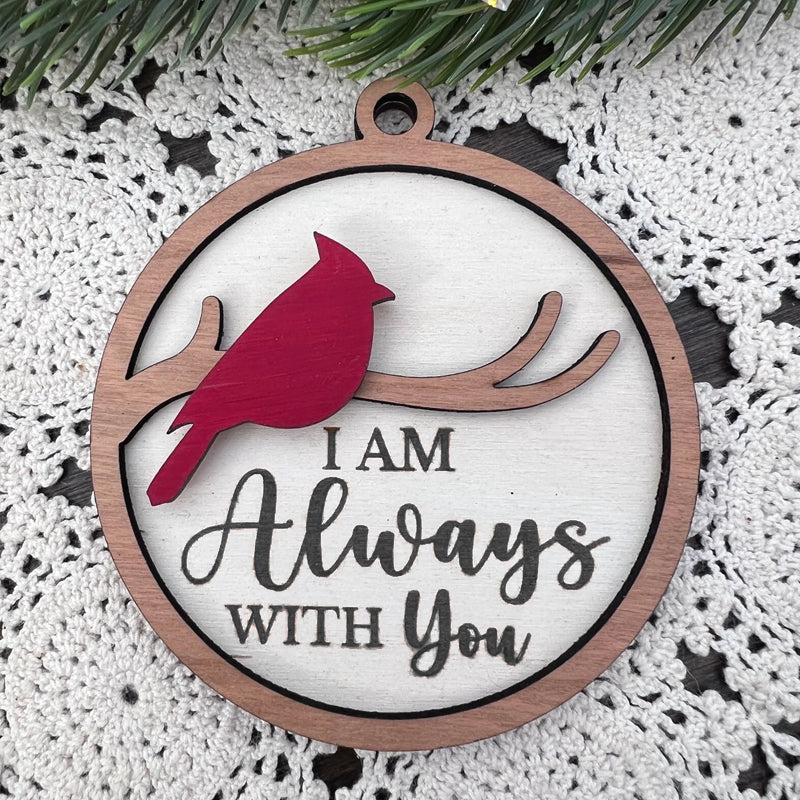 BowLift | Cardinal Bird Wooden Christmas Ornament