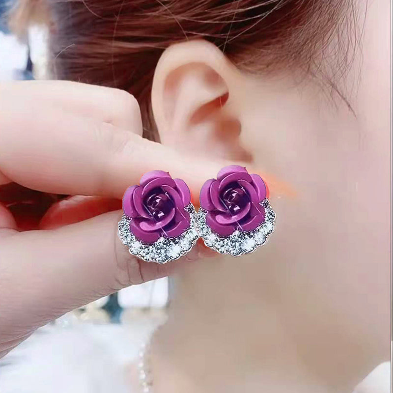 BowLift | Blue Rose Stud Earrings
