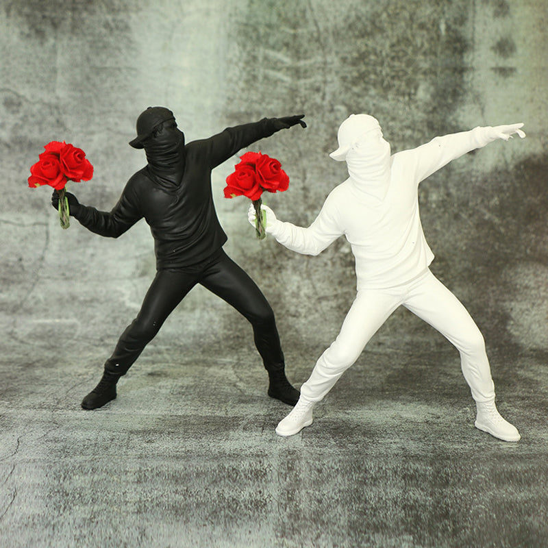 Banksy Flower Rioter Ornament | Bowlift
