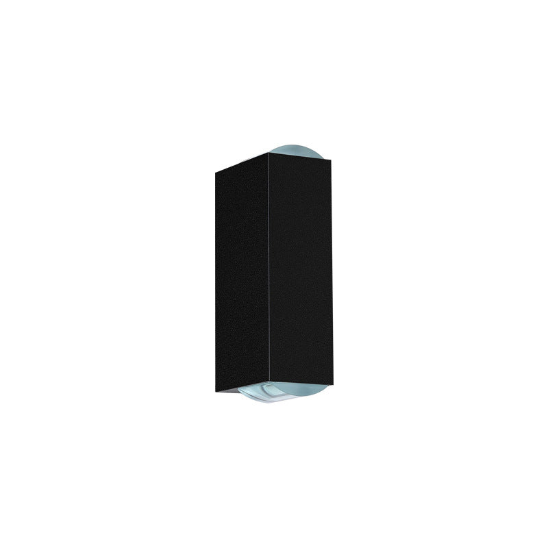 Modern Aluminum Lens Outdoor Patio Double-headed LED Wall Sconce Lamp | Bowlift