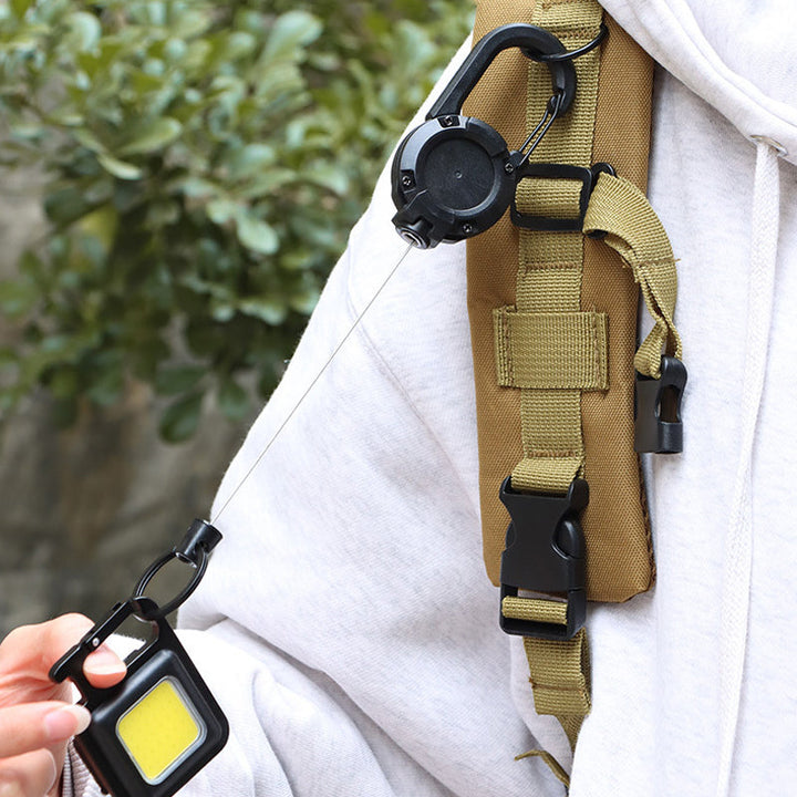 BowLift | Outdoor Automatic Retractable Wire Rope Luya Tactical Keychain