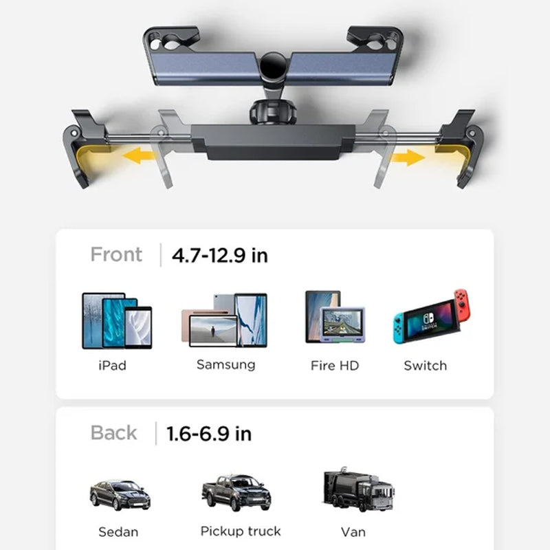 BowLift | Headrest Tablet Mount Suitable for iPhone