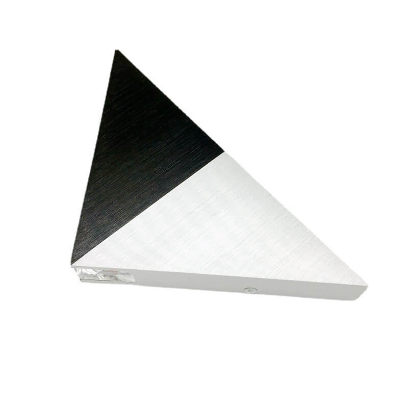 BowLift | TriLumina Prism LED Wall Light | Creative Pyramid Design | Aluminum & Acrylic | Colored Light Options