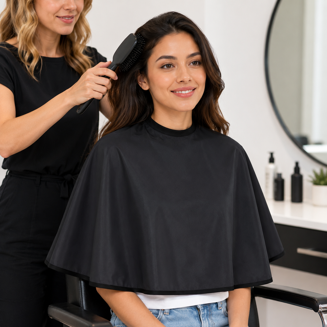 Cropped Salon Hairstyle Cape Protective Styling Bowlift