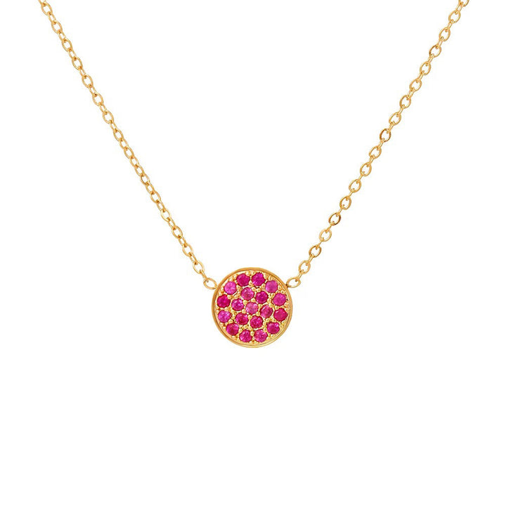 BowLift | Dainty Diamond Speckled Birthstone Circle Necklace