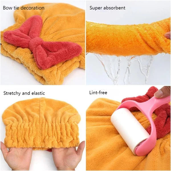 BowLift | New Super Absorbent Hair Towel Wrap for Wet Hair
