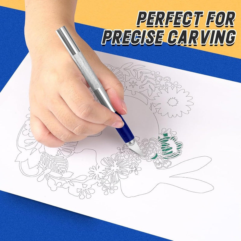 BowLift | Precision Carving Knife Set for Easy Carved Pumpkins | Sharp Ergonomic Blades