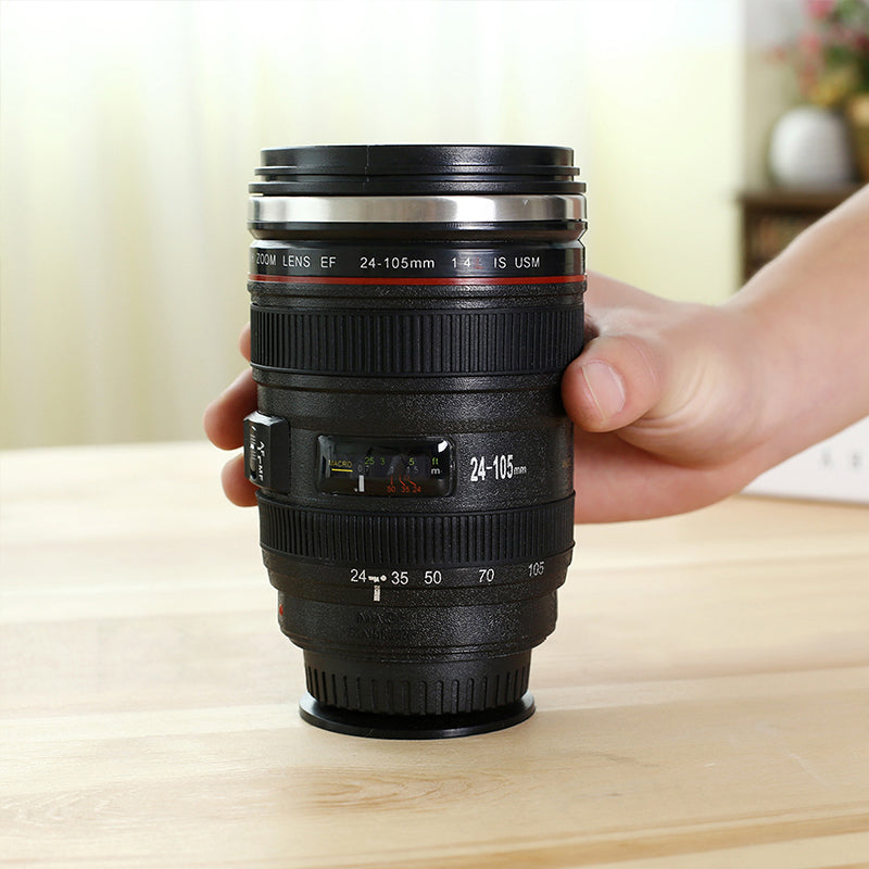 BowLift | Camera Lens Inspired Insulated Cup Coffee Mug