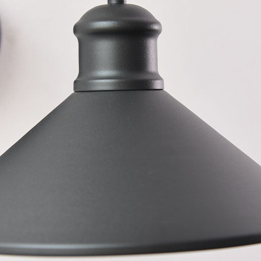 Modern Minimalist Cone Iron 1-Light Wall Sconce Lamp For Outdoor Patio | Bowlift