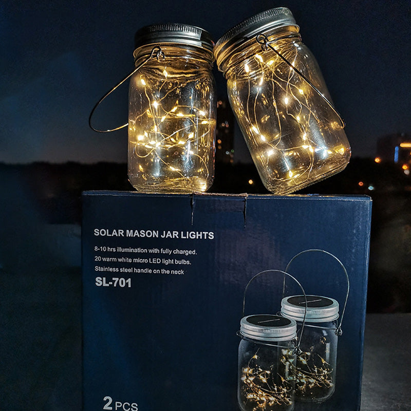 Modern Art Deco Waterproof Solar Glass Stainless Steel Copper Wire Star LED String Lights Outdoor Lighting For Garden | Bowlift