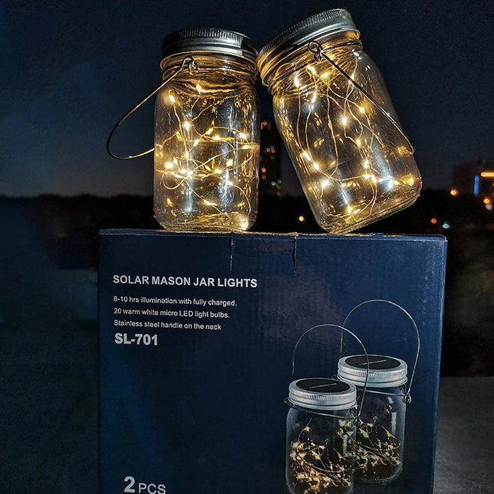 BowLift | Modern Art Deco Waterproof Solar Glass Stainless Steel Copper Wire Star LED String Lights Outdoor Lighting For Garden