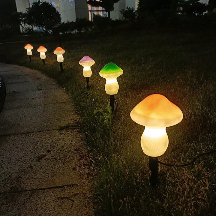 Solar Outdoor Mushroom Shape LED Garden Lawn Ground Insert Landscape Light | Bowlift