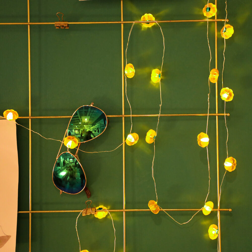 BowLift | Modern Thanksgiving Maple Acorn Pumpkin Decoration 30 LED String Lights