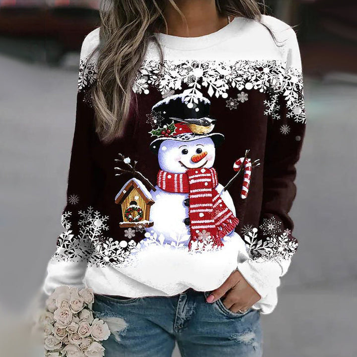 BowLift | Multicolor Snowman Print Christmas Sweatshirt