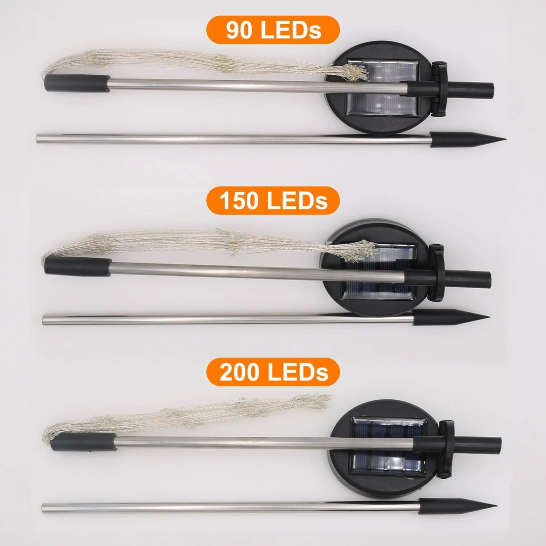 BowLift | 4 Piece Solar Firework Garden Lights - Weatherproof LED Decorative Lighting, Solar Energy for Garden and Patio